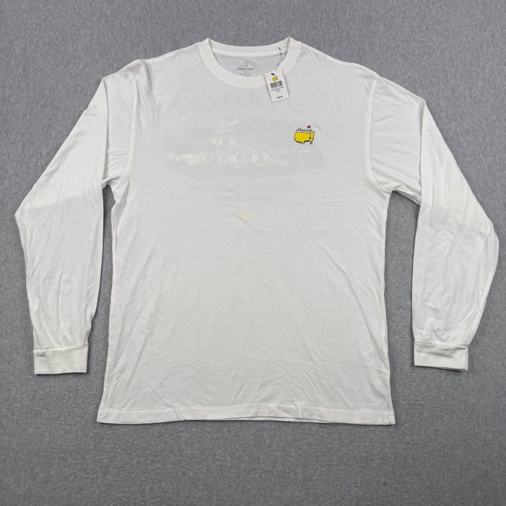 Masters T Shirt Mens XL White Augusta National Golf Club Long Sleeve Tee NEW